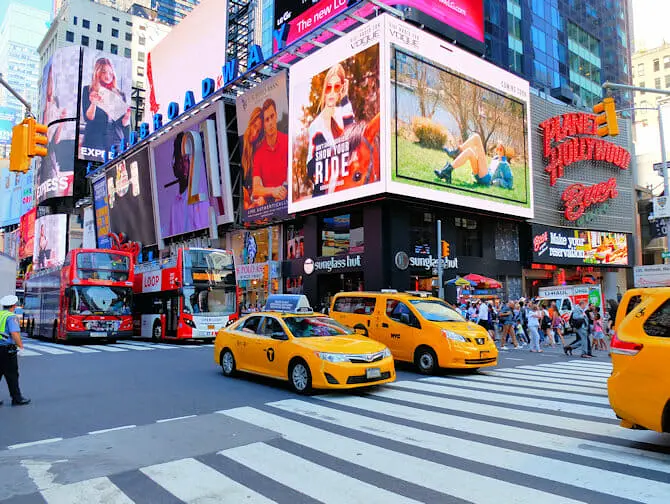Los taxis en Nueva York - Hora punta