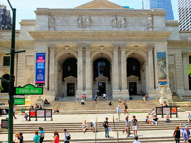 Biblioteca pública en Nueva York