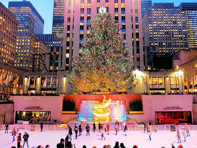 Rockefeller Center in Nueva York - Pista de hielo