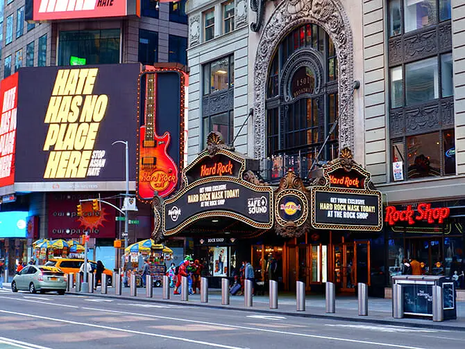 Restaurantes temáticos en Nueva York - Hard Rock Cafe