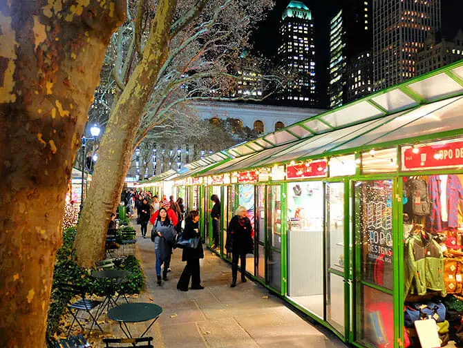 Mercados en Nueva York - Decoraci&oacute;n Bryant Park