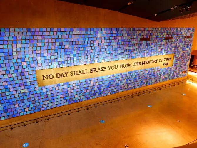 Tickets para el Museo del 11-S - Pared conmemorativa