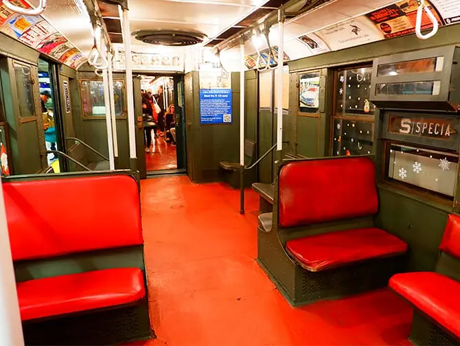 Trenes vintage en NY - Interior del tren