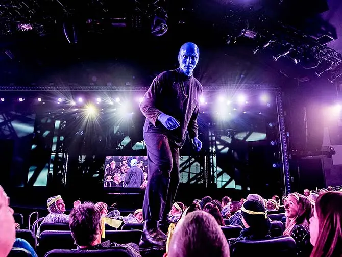 Tickets para Blue Man Group en Nueva York - Blue Man subido a los asientos