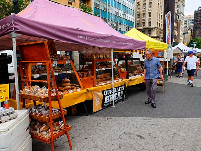 Ecoturismo en Nueva York - Pan en el Union Square Greenmarket