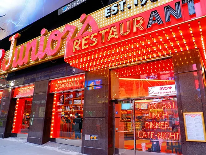 Los mejores cheesecakes de Nueva York - Junior's Resaturant