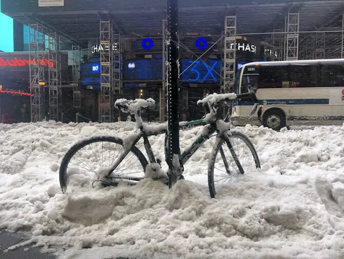 Nieve en Nueva York - Transporte