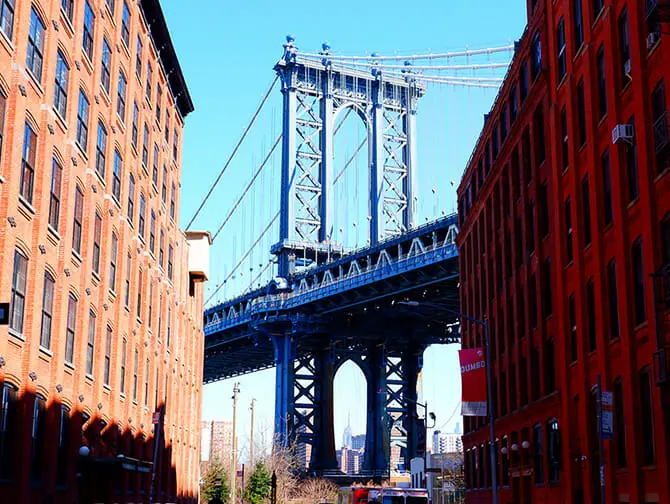 Rutas a pie en Nueva York - DUMBO - Brooklyn Bridge Paisaje