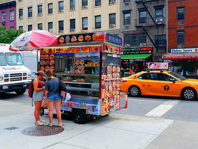 Desayuno en Nueva York - puesto de comida ambulante
