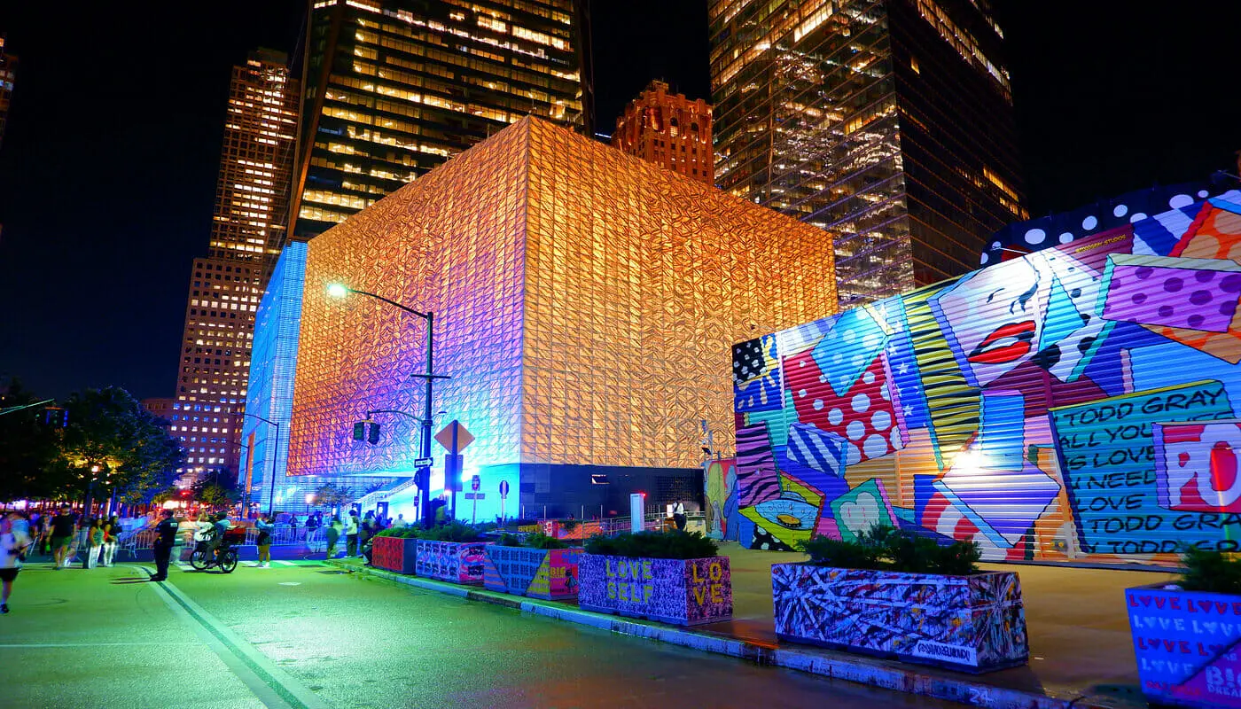 Performing Arts Center en Nueva York - noche