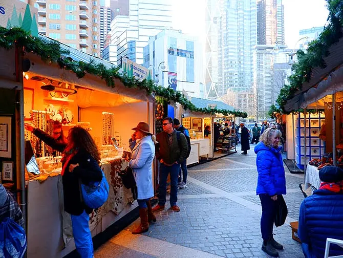 Mercados navideños en Nueva York - Columbus Circle
