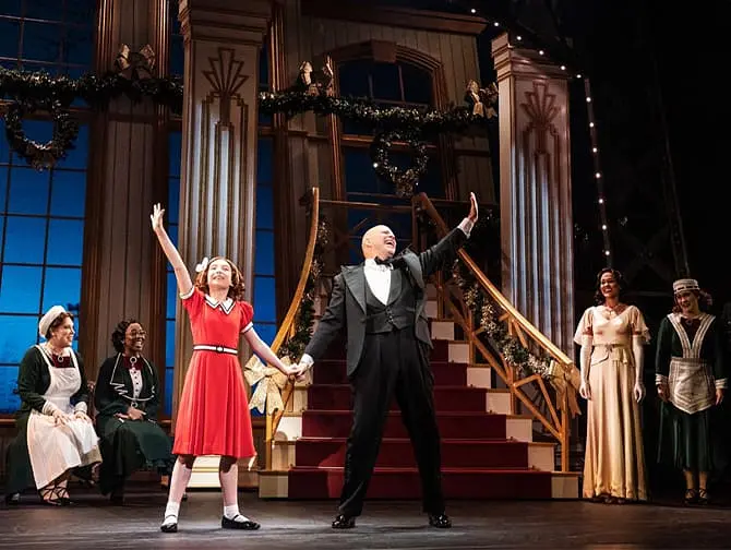 Annie El Musical en Nueva York - Annie y Warbucks