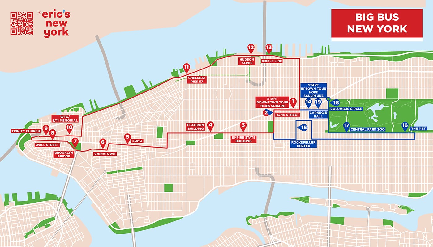 Big Bus en Nueva York - Mapa