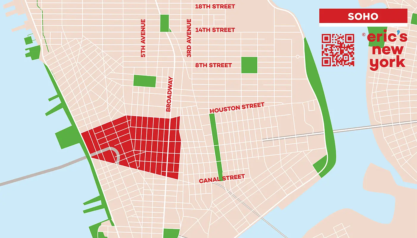 SoHo en Nueva York - Mapa Gratuito