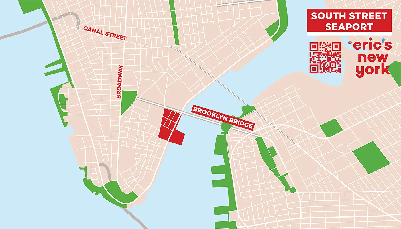 South Street Seaport en Nueva York - Mapa Gratuito