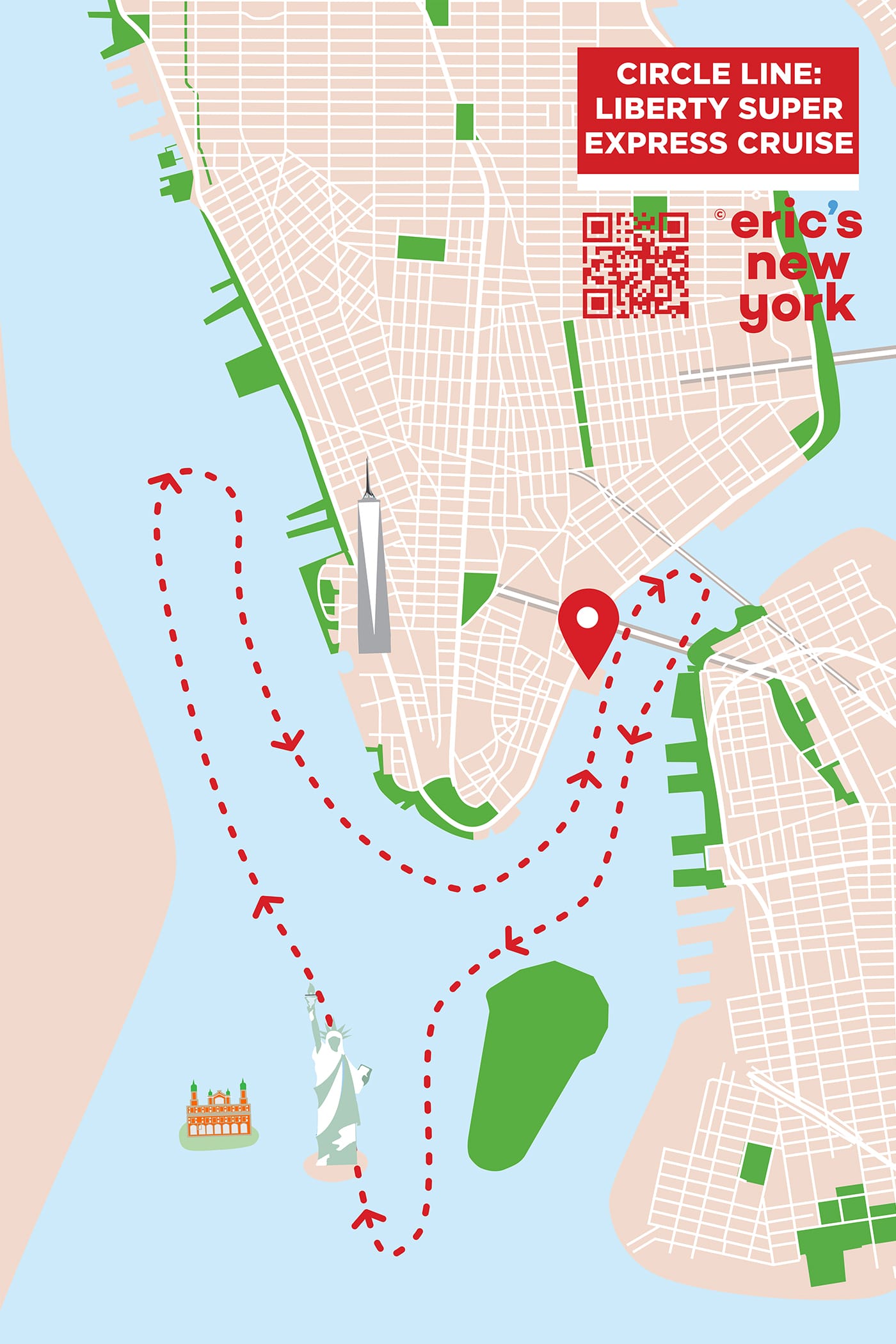 Circle Line: Liberty Super Express Cruise - Ruta