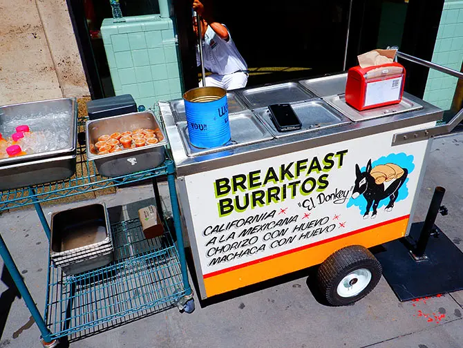 Desayunar en Nueva York - El Donkey Burrito Cart